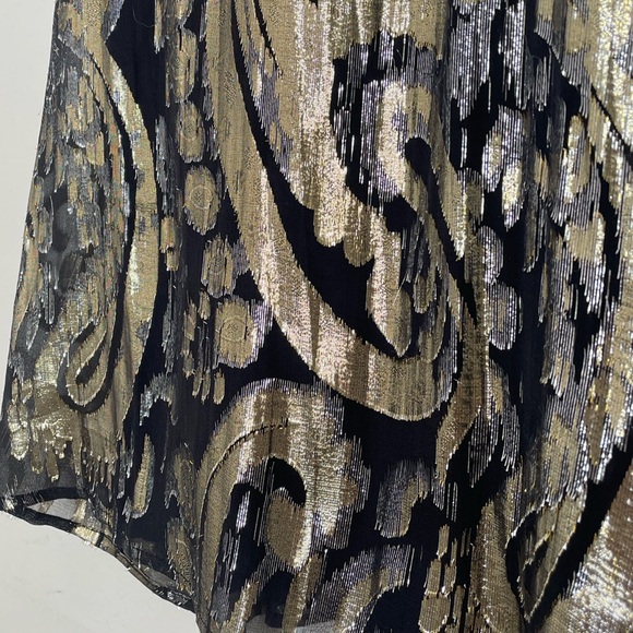 Ella Moss Metallic Paisley Silk Tank - Picture 6 of 10